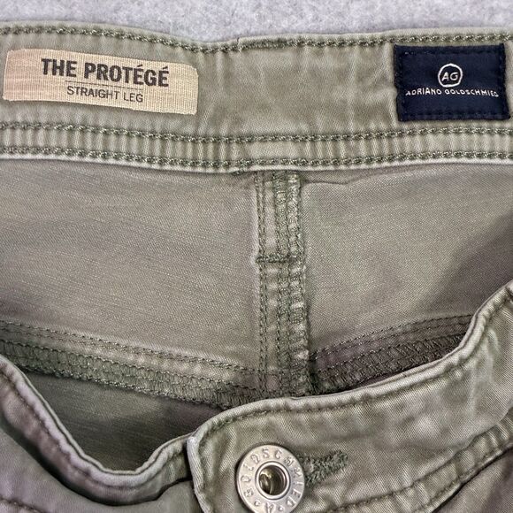 AG Adriano Goldschmied Protege Straight Leg Jeans Men’s 36x34 Olive Green - Picture 5 of 8